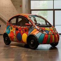 moderno carro Projeto Paulo Klee inspirado generativo ai arte foto