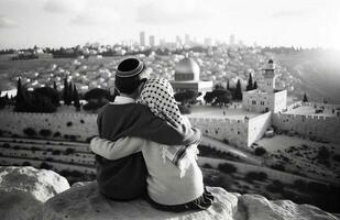 unidade dentro Jerusalém. generativo ai foto