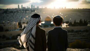 unidade dentro Jerusalém. generativo ai foto