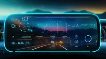 localização rota painel de controle futurista ai gerado foto