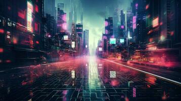 retro cyberpunk falha estético ai gerado foto