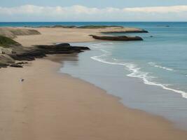 de praia lindo fechar acima imagem ai gerado foto