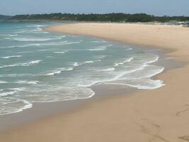 de praia lindo fechar acima imagem ai gerado foto