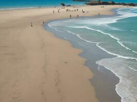 de praia lindo fechar acima imagem ai gerado foto