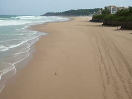 de praia lindo fechar acima imagem ai gerado foto