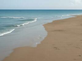 de praia lindo fechar acima imagem ai gerado foto