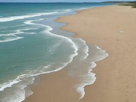 de praia lindo fechar acima imagem ai gerado foto