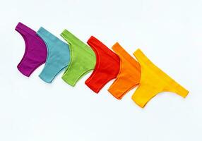 colorida fêmeas básico calcinhas coleção. foto