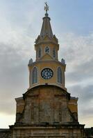 relógio torre - cartagena, Colômbia foto