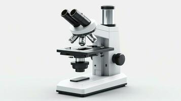 microscópio isolado no fundo branco foto