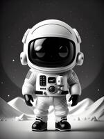 3d do astronauta dentro a espaço foto
