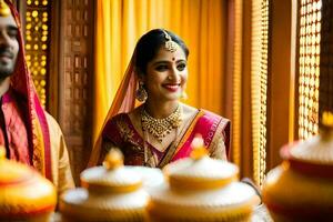 a casamento, mumbai, fotografia, a Casamento brigada. gerado por IA foto