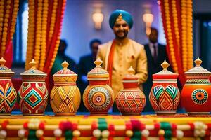 indiano Casamento decoração Ideias. gerado por IA foto