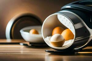 a ovo é dentro a ovo fogão. gerado por IA foto