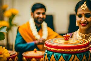 a casamento, mumbai, fotografia, a Casamento brigada. gerado por IA foto