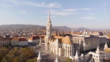 Budapeste, Hungria - foto aérea de drone em st. igreja de matias