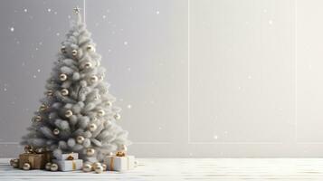 Natal árvore e cópia de espaço foto