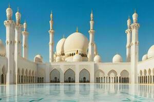 sheikh zayed grande mesquita dentro abu dhabi. fundo. ai generativo pró foto