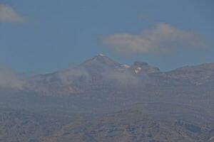 panorama em a espanhol montar teide vulcão em tenerife, canário ilhas foto