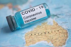 vacina contra coronavírus covid-19 no mapa da austrália foto
