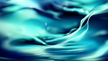 abstrato azul água ondas fundo com líquido fluido textura ai generativo. foto