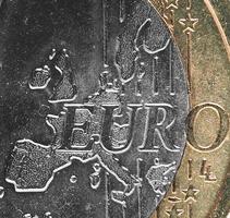 Moeda de 1 euro, união europeia foto