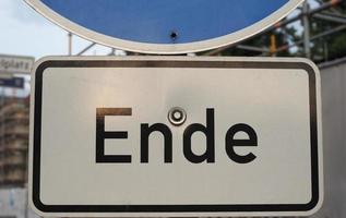 ende sign in Berlin foto