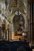 Lincoln, Lincolnshire, Reino Unido, setembro 19. interior Visão do a catedral dentro Lincoln, Lincolnshire em setembro 19, 2023 foto