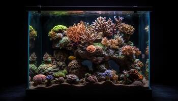 embaixo da agua peixe nadar dentro natureza colorida coral recife decoração gerado de ai foto