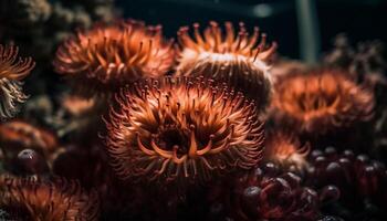 embaixo da agua recife vitrines a beleza do aquático plantar e peixe gerado de ai foto