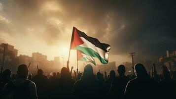 manifestante grupo para Palestina liberdade foto