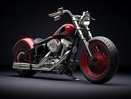 bobber motocicleta exibição. generativo ai foto