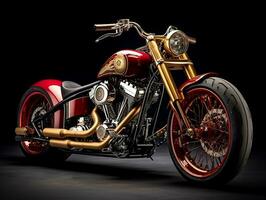 bobber motocicleta exibição. generativo ai foto