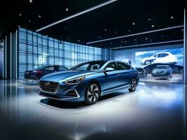 Hyundai sonata exibição. generativo ai foto