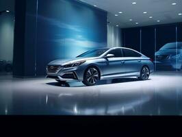 Hyundai sonata exibição. generativo ai foto