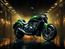 Kawasaki vulcan s exibição. generativo ai foto