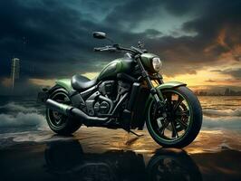 Kawasaki vulcan s exibição. generativo ai foto