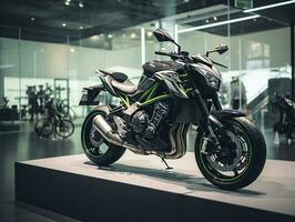 Kawasaki z900 exibição. generativo ai foto