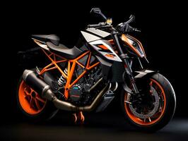 ktm 1290 super duque r exibição. generativo ai foto