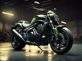 Kawasaki vulcan s exibição. generativo ai foto