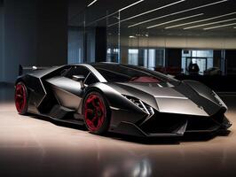 lamborghini sesto elemento exibição. generativo ai foto