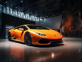 lamborghini huraca exibição. generativo ai foto