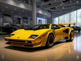 lamborghini contar exibição. generativo ai foto