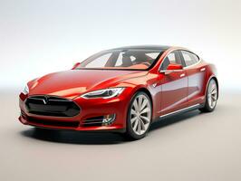 Tesla modelo s exibição. generativo ai foto