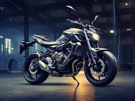 Yamaha mt-07 exibição. generativo ai foto