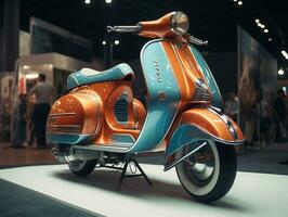 vespa exibição. generativo ai foto