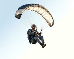 paramotor em branco fundo. generativo ai foto