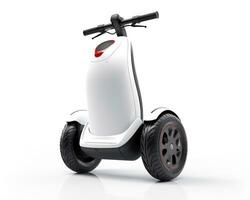 segway em branco fundo. generativo ai foto