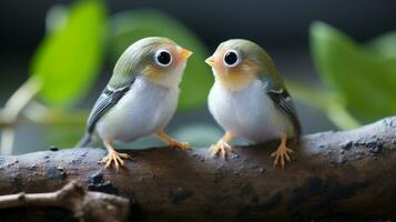 foto do coração derretido dois raio X tetras com a ênfase em expressão do amar. generativo ai