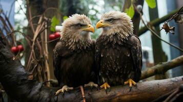 foto do coração derretido dois águias com a ênfase em expressão do amar. generativo ai